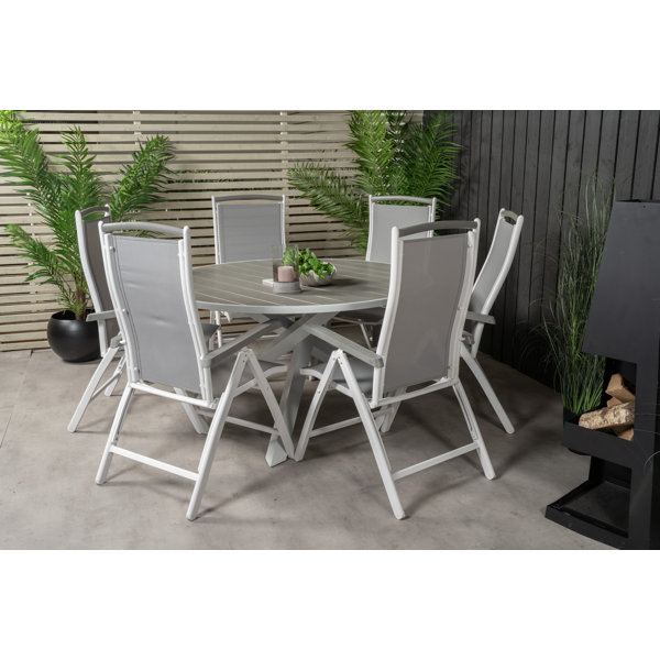 Garten Living Esstischgruppe Akia mit 6 Stühlen Wayfair.de